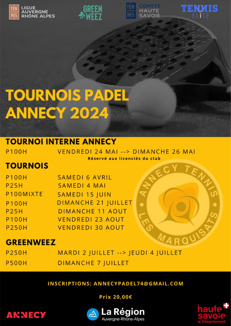 Tournois de Padel 2024